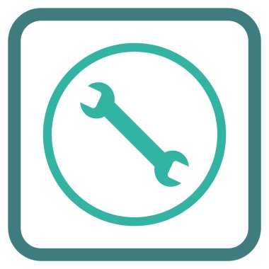 İngiliz anahtarı vektör simgesi bir çerçeve içinde