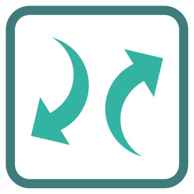 Exchange oklar bir çerçeve içinde simge vektör