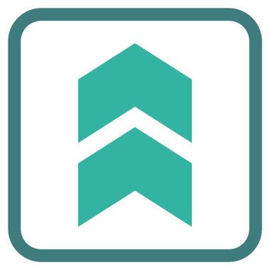 Vektör simgesi bir çerçeve içinde yukarı kayması