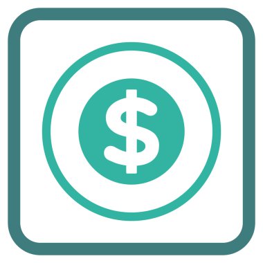 Finans vektör simgesi bir çerçeve içinde