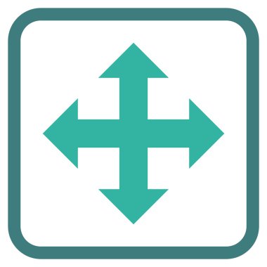 Genişletin okları vektör simgesi bir çerçeve içinde