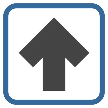 Vektör simgesi bir çerçeve içinde yukarı ok