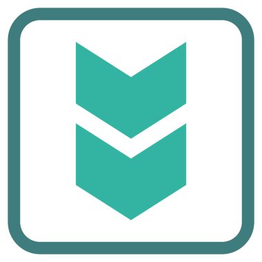 Vektör simgesi bir çerçeve içinde aşağı kaydır