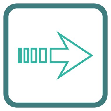 Doğru vektör simgesi bir çerçevede göndermek