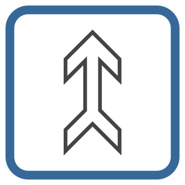 Vektör simgesi bir çerçeve içinde yukarı ok