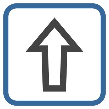 Vektör simgesi bir çerçeve içinde yukarı ok