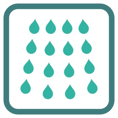 Damla vektör simgesi bir çerçeve içinde