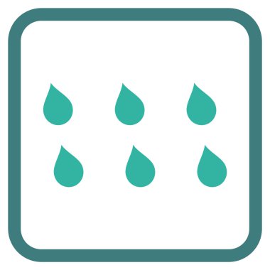 Damla vektör simgesi bir çerçeve içinde