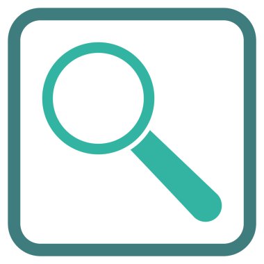 Arama aracı vektör simgesi bir çerçeve içinde