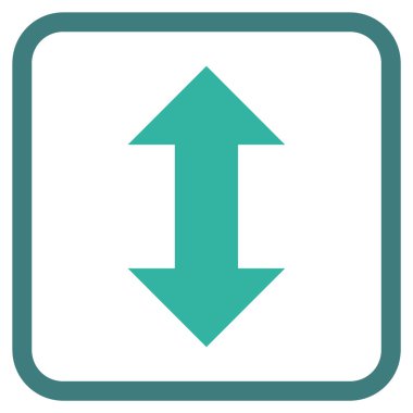 Dikey Exchange oklar bir çerçeve içinde simge vektör