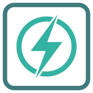 Elektrik vektör simgesi bir çerçeve içinde