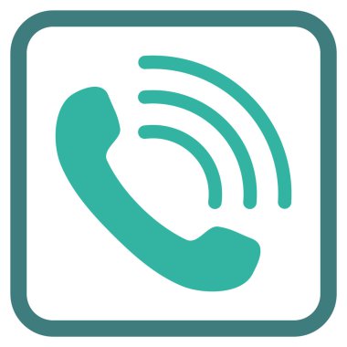 Telefon vektör simgesi bir çerçeve içinde