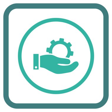 Hizmet vektör simgesi bir çerçeve içinde