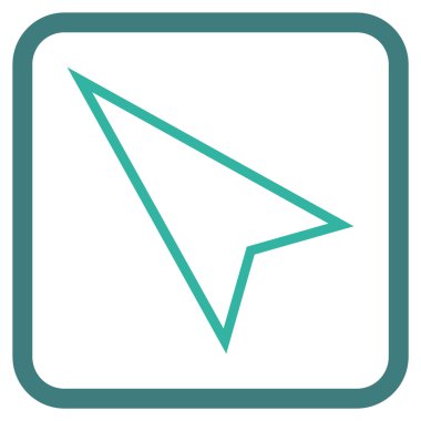 İşaretçi yaptı vektör simgesi bir çerçeve içinde yukarı