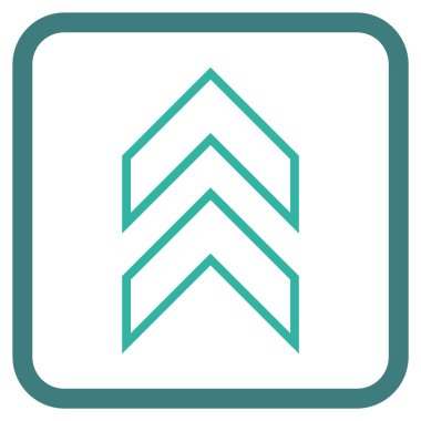 Vektör simgesi bir çerçeve içinde yukarı kayması