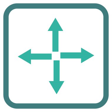 Genişletin okları vektör simgesi bir çerçeve içinde