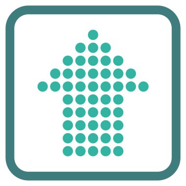 Vektör simgesi bir çerçeve içinde yukarı noktalı ok