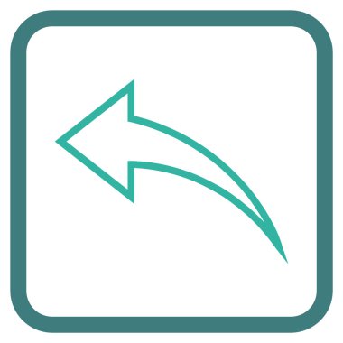 Vektör simgesi bir çerçeve içinde geri al