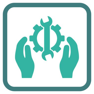 Onarım hizmeti vektör simgesi bir çerçeve içinde