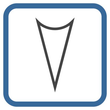 Vektör simgesi bir çerçeve içinde aşağı ok ucu