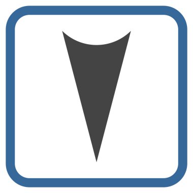 Vektör simgesi bir çerçeve içinde aşağı ok ucu