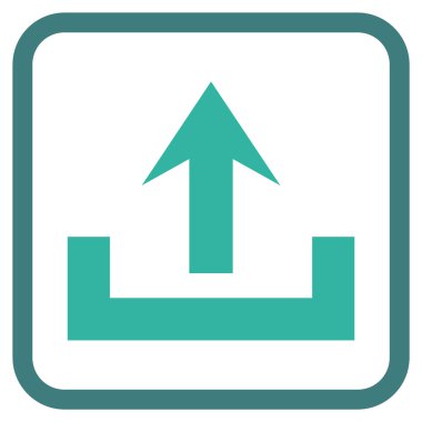 Vektör simgesi bir çerçeve içinde upload