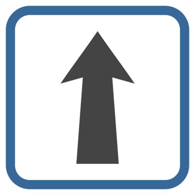 Vektör simgesi bir çerçeve içinde yukarı ok