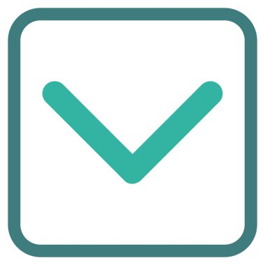 Vektör simgesi bir çerçeve içinde aşağı yön