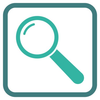 Büyüteç'i vektör simgesi bir çerçeve içinde