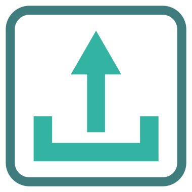 Vektör simgesi bir çerçeve içinde upload