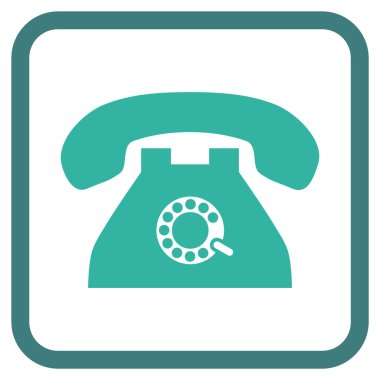 Nabız telefon vektör simgesi bir çerçeve içinde