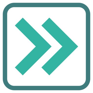 Üst karakter doğru vektör simgesi bir çerçeve içinde