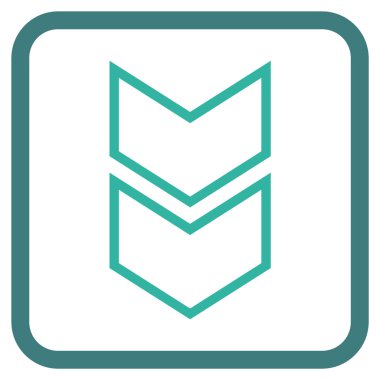 Vektör simgesi bir çerçeve içinde aşağı kaydır