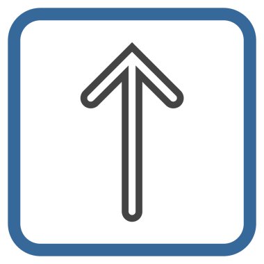 Vektör simgesi bir çerçeve içinde yukarı ok