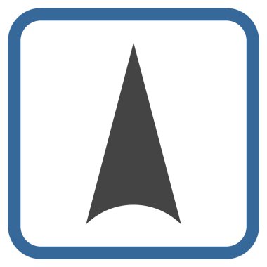 Vektör simgesi bir çerçeve içinde yukarı ok ucu