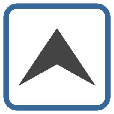 Vektör simgesi bir çerçeve içinde yukarı ok ucu