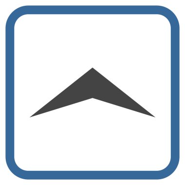 Vektör simgesi bir çerçeve içinde yukarı ok ucu