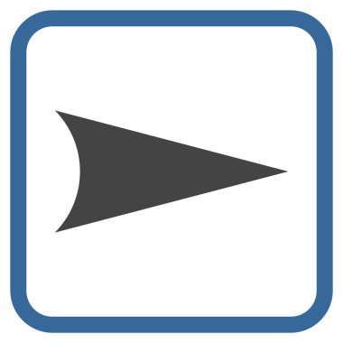 Ok ucu doğru vektör simgesi bir çerçeve içinde