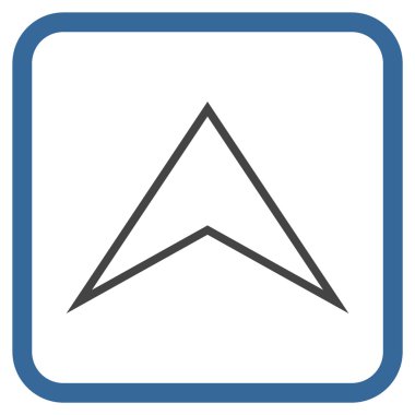 Vektör simgesi bir çerçeve içinde yukarı ok ucu