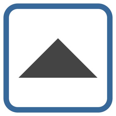 Vektör simgesi bir çerçeve içinde yukarı ok ucu