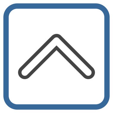 Vektör simgesi bir çerçeve içinde yukarı ok ucu