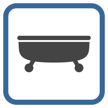 Küvet vektör simgesi bir çerçeve içinde