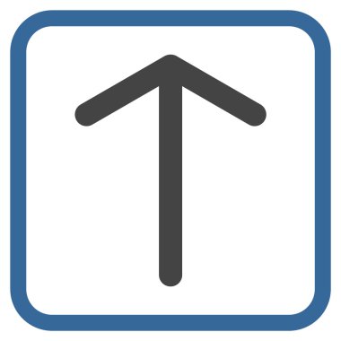 Vektör simgesi bir çerçeve içinde yukarı ok