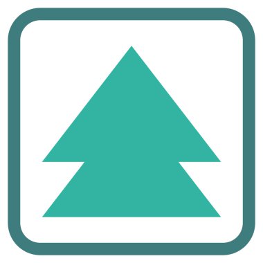 Vektör simgesi bir çerçeve içinde yukarı çıkar