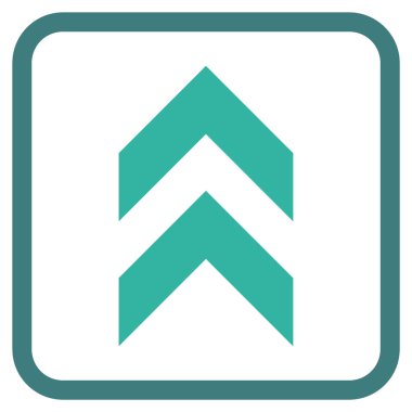 Vektör simgesi bir çerçeve içinde yukarı kayması