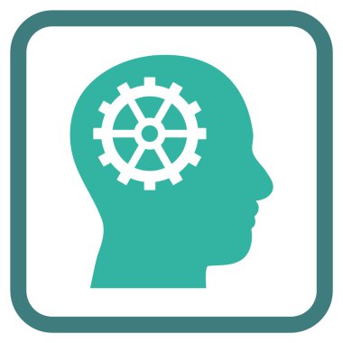 Akıl vektör simgesi bir çerçeve içinde