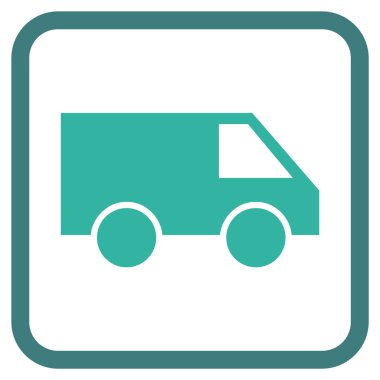 Van vektör simgesi bir çerçeve içinde