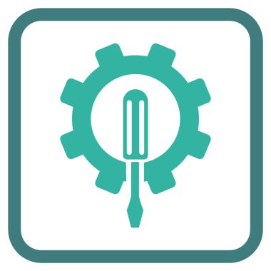 Bir çerçevedeki mühendislik vektör simgesi