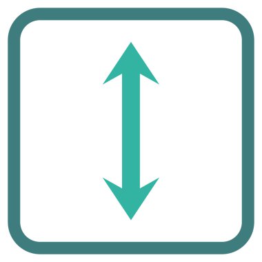 Dikey Çevir vektör simgesi bir çerçeve içinde