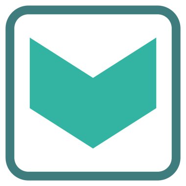 Vektör simgesi bir çerçeve içinde aşağı yön